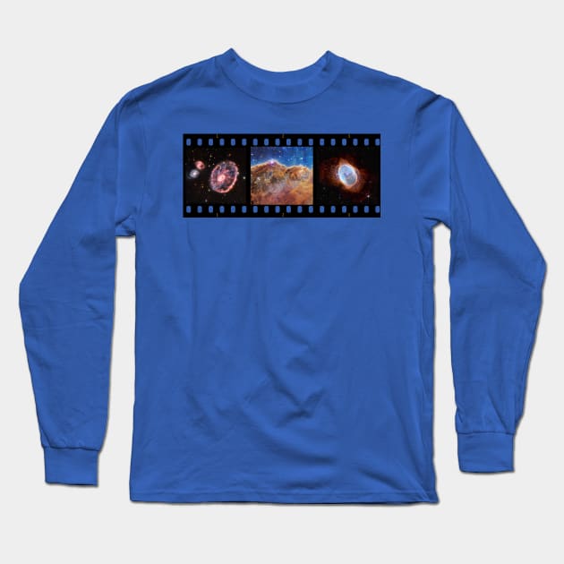 NASA JWST images in the form of the filmstrip Long Sleeve T-Shirt by CentipedeWorks
